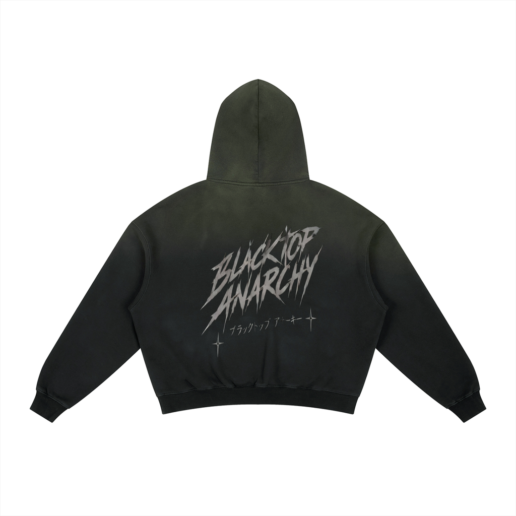 Frayed Sunfade Boxy Fleece Hoodie